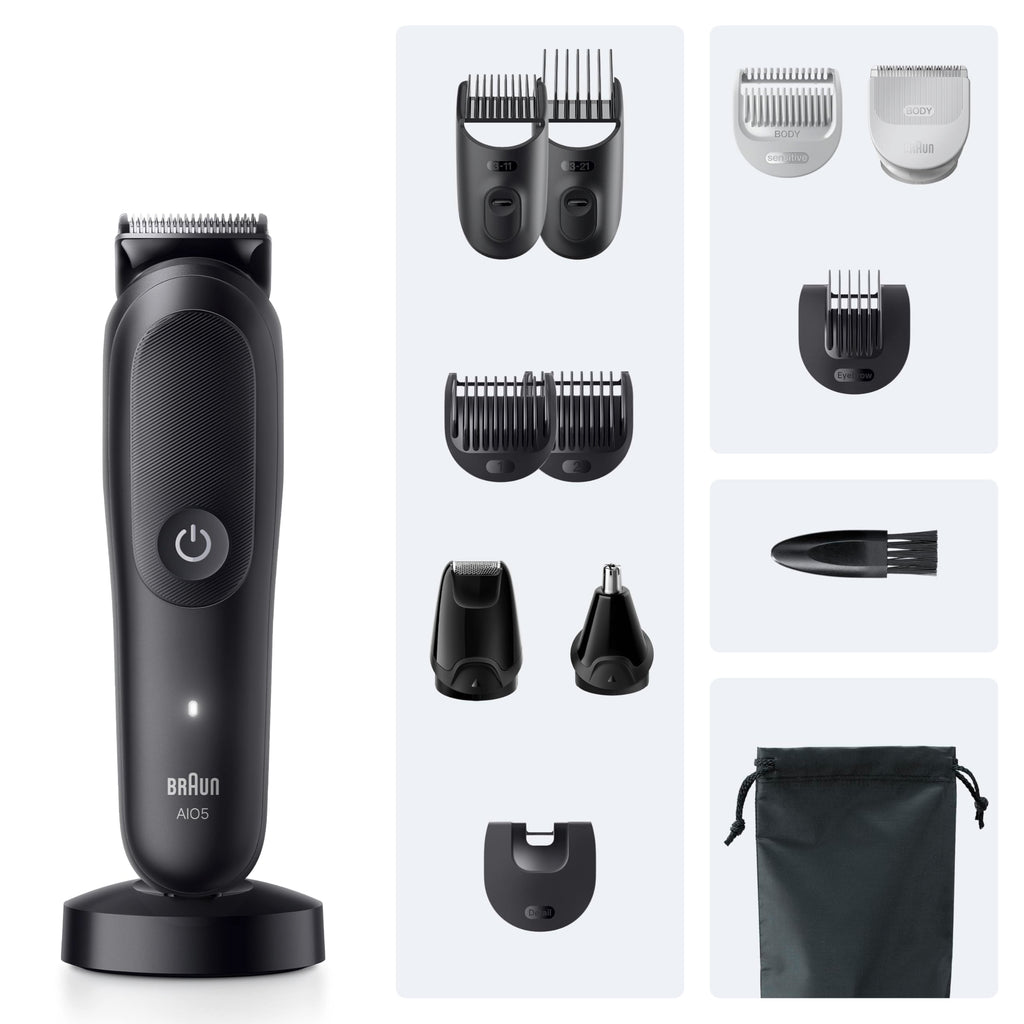 All-in-One Series 5, 13-in-1 Multigroom, Barttrimmer, Nasenhaartrimmer, AIO5565, Schwarz