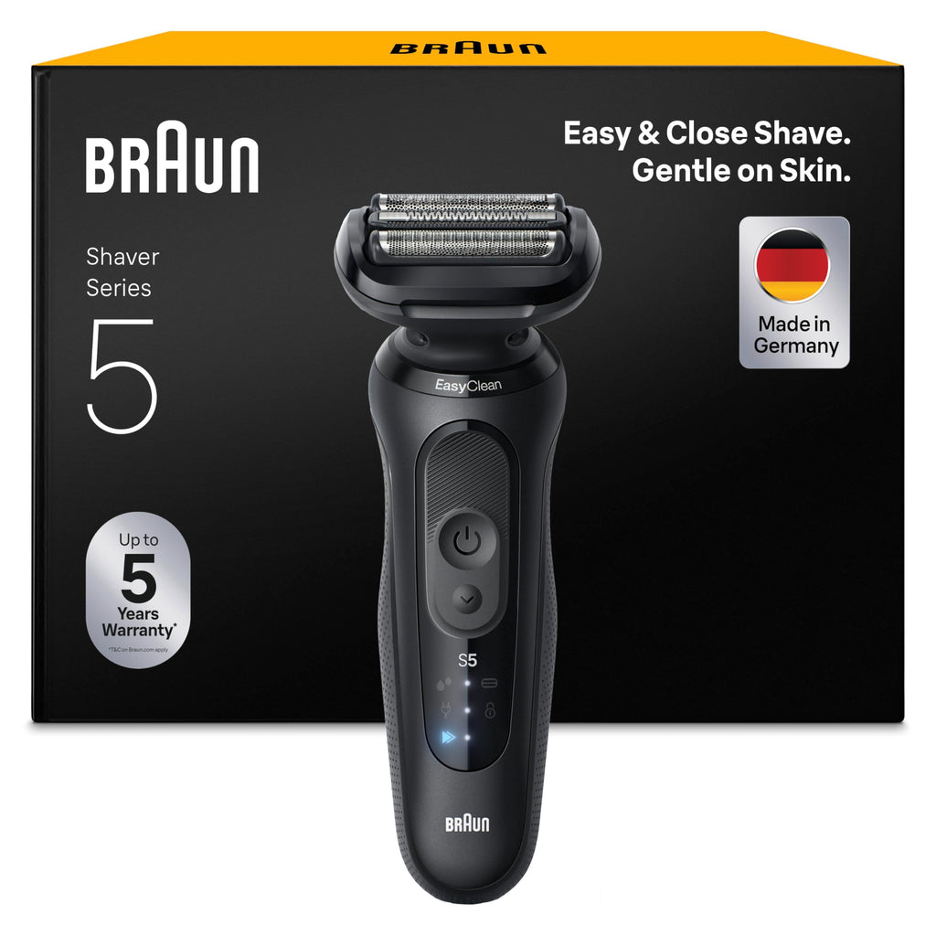 Series 5 Rasierer Herren Elektrisch, Elektrorasierer Herren mit 50 Min. Akku, 52-N1000si, Schwarz