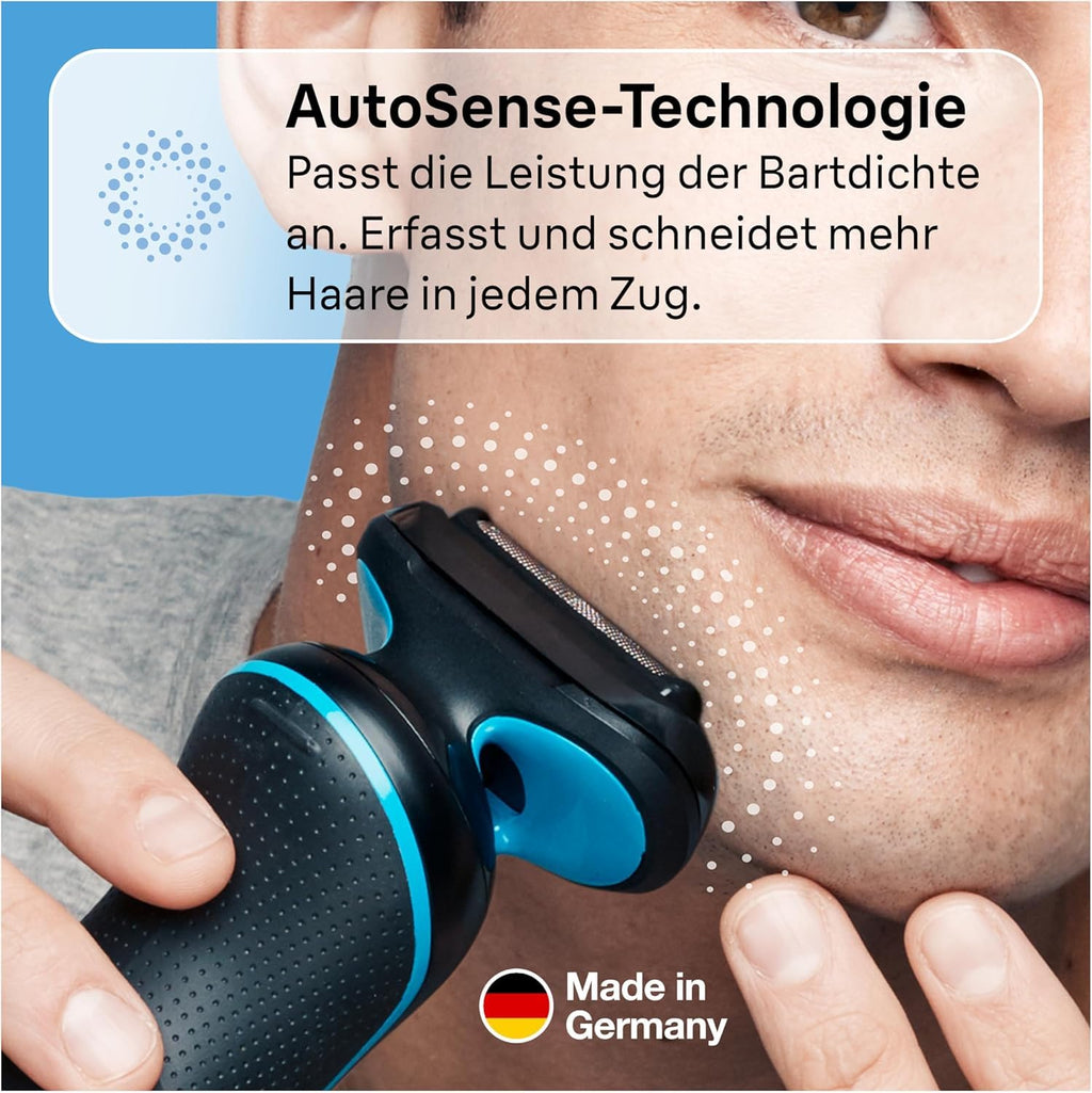 Series 5 Rasierer Herren Elektrisch, Elektrorasierer mit 50 Min. Akku und EasyClean,  51-B1000s, Blau