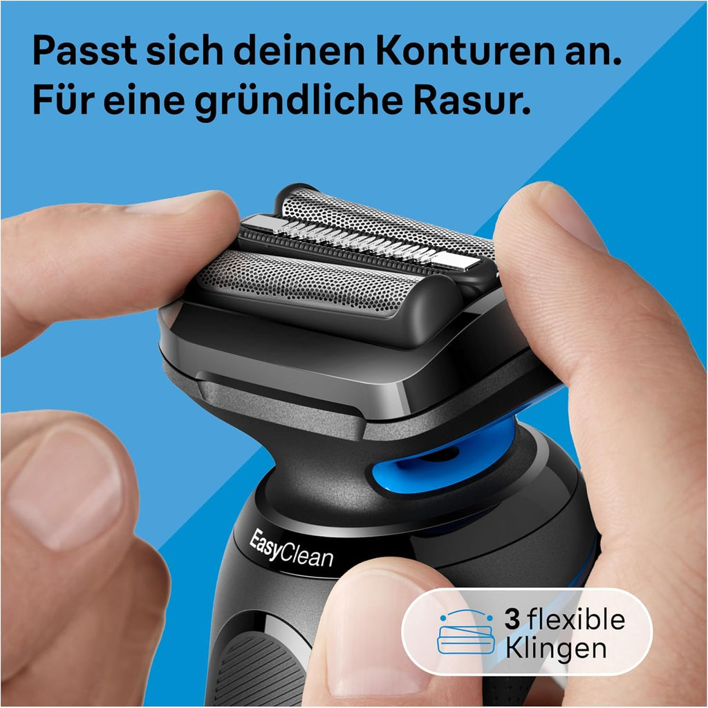 Series 5 Rasierer Herren Elektrisch, Elektrorasierer mit 50 Min. Akku und EasyClean,  51-B1000s, Blau