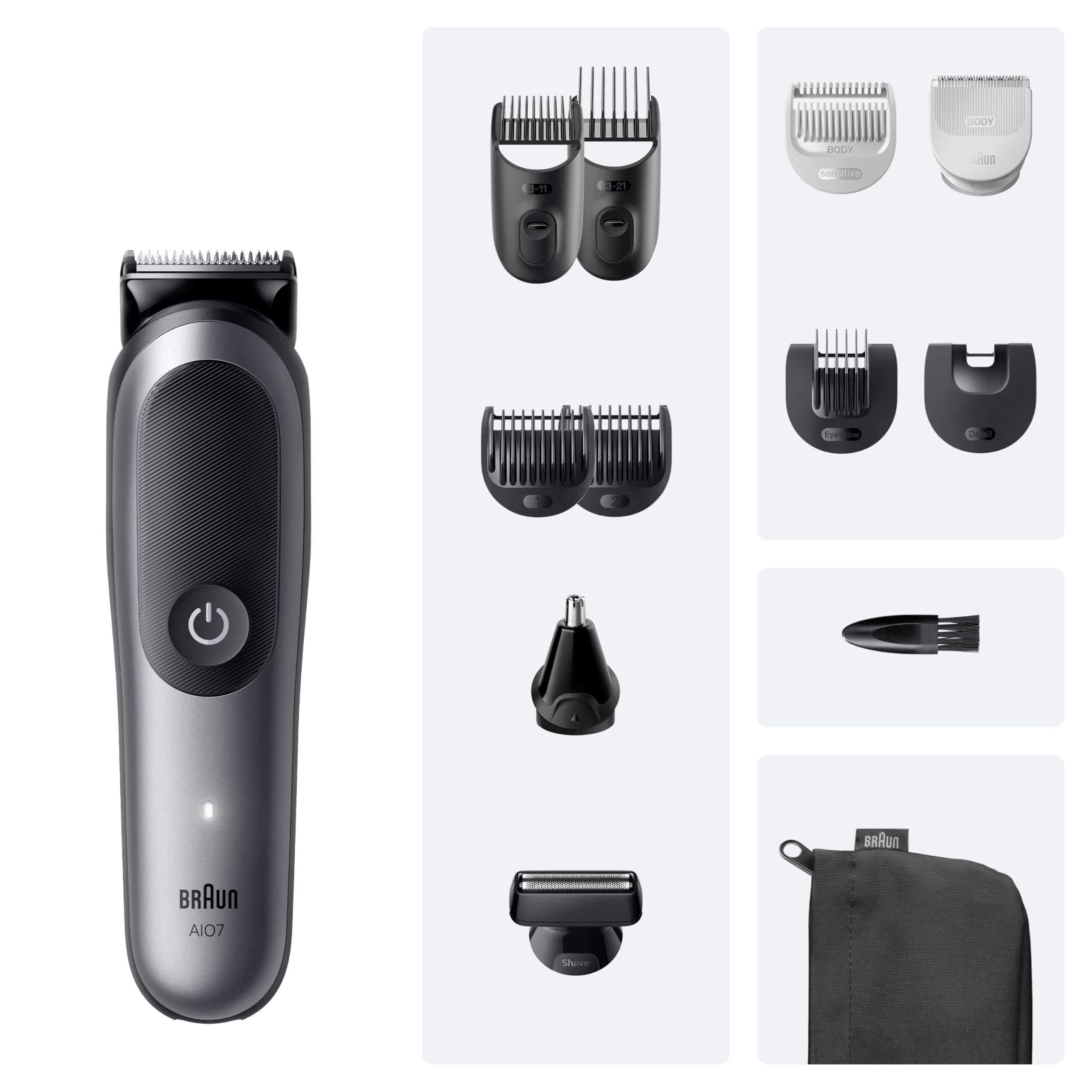 All-in-One Series 7, 12-in-1 Multigroom, Barttrimmer, Nasenhaartrimmer, , AIO7545, Grau