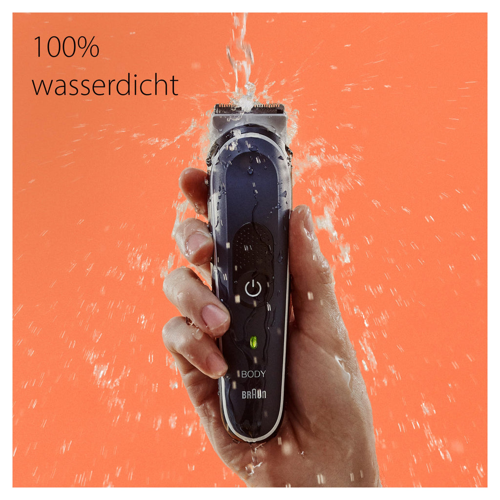 Bodygroomer Series 5, Elektrischer Körperrasierer Herren mit 4 Zubehörteile, BG5370, Grau