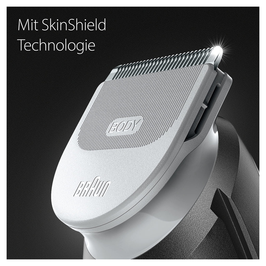 Bodygroomer Series 5, Elektrischer Körperrasierer Herren mit 4 Zubehörteile, BG5370, Grau