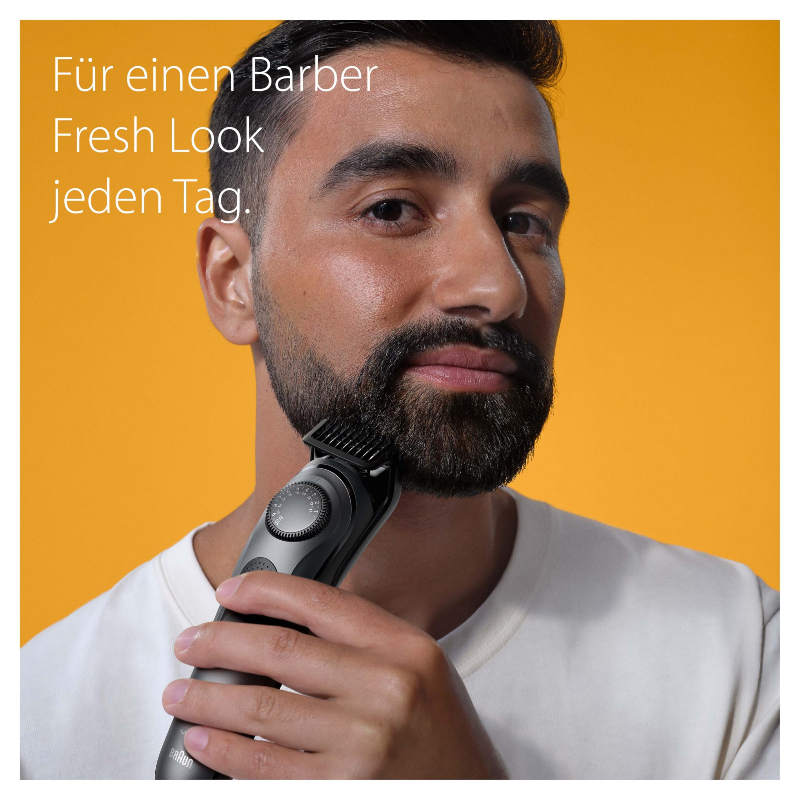 Barttrimmer Series 7, Elektrischer Bartschneider Herren mit 8 Zubehörteile, BT7441, Schwarz
