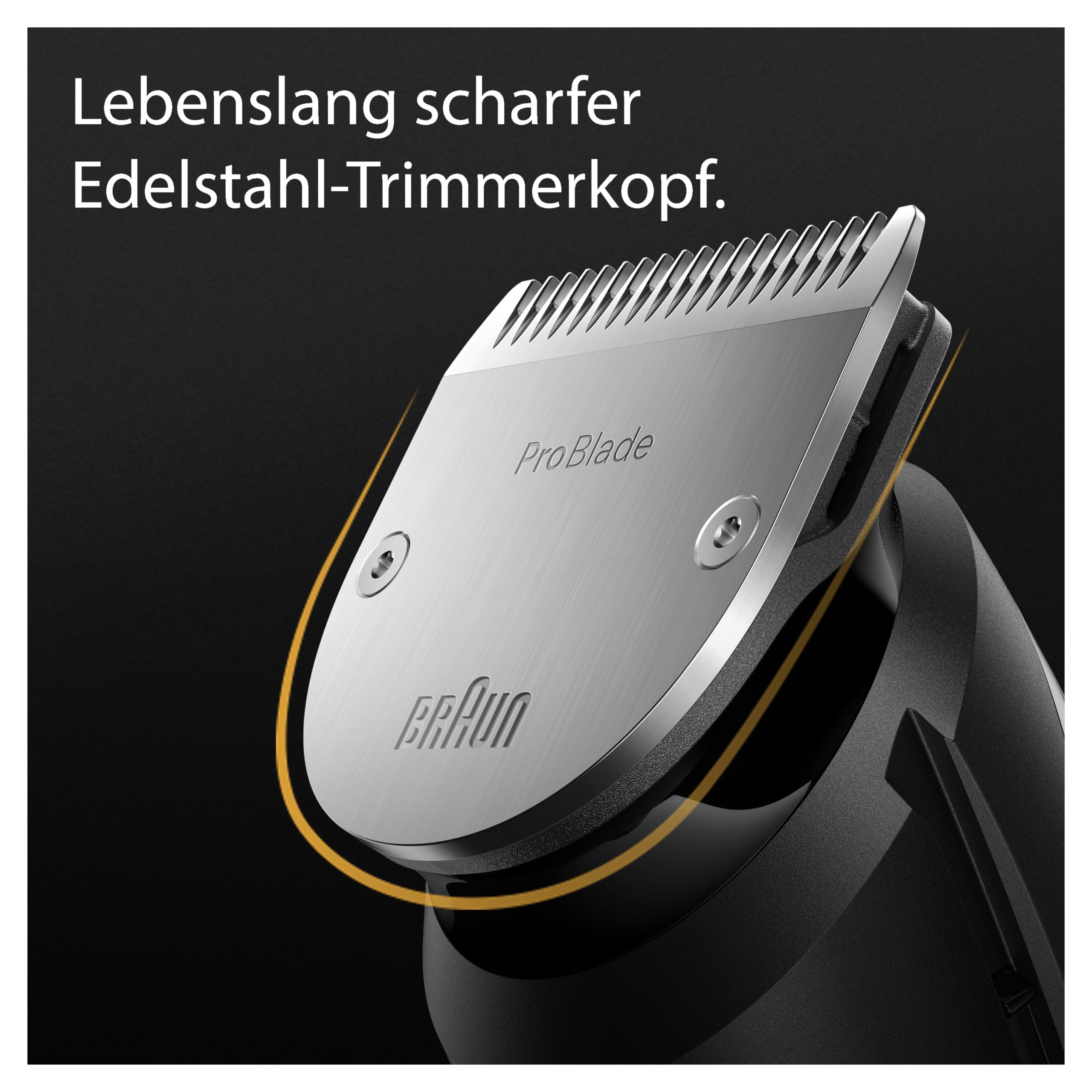 Barttrimmer Series 7, Elektrischer Bartschneider Herren mit 8 Zubehörteile, BT7441, Schwarz