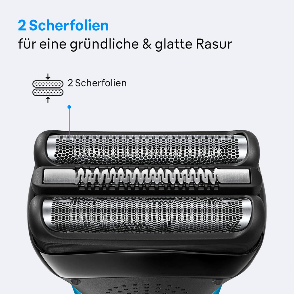 Series 3 Elektrorasierer Herren, Rasierapparat mit 3 Flexiblen Klingen, 310s, Blau