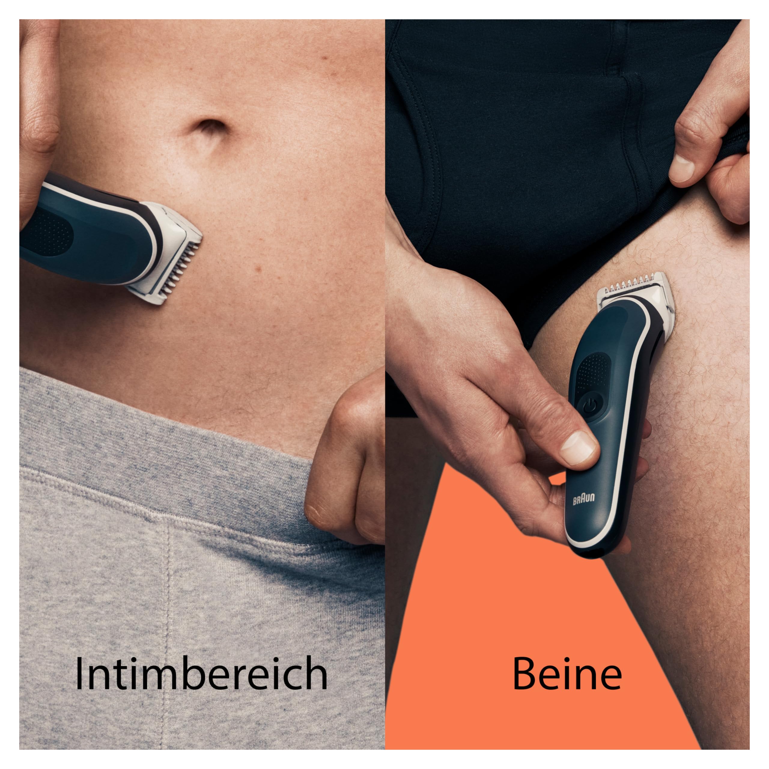 Bodygroomer Series 5, Elektrischer Körperrasierer Herren mit 4 Zubehörteile, BG5370, Grau