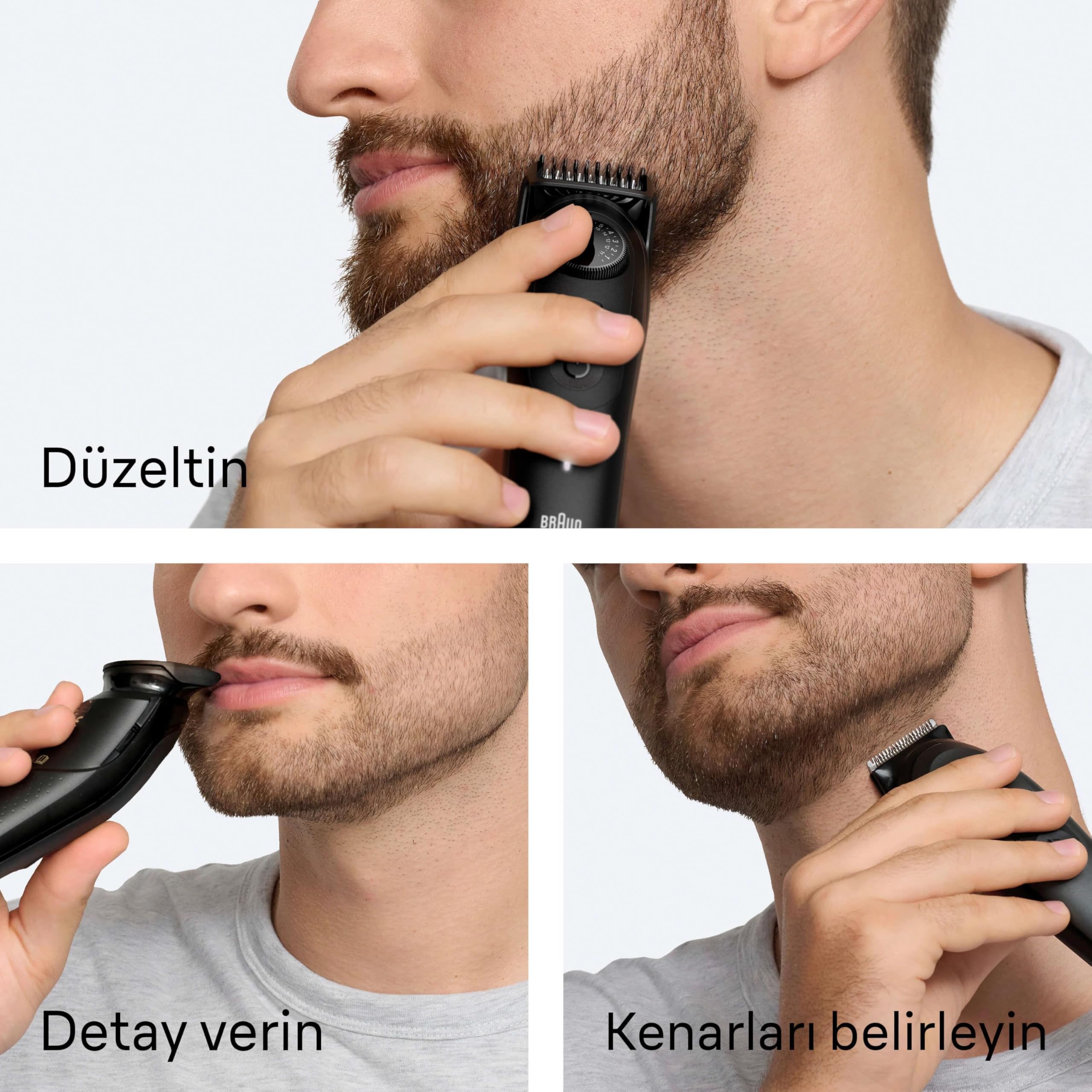 Series 5 Barttrimmer, +4 Stylinggeräte, extrem scharfe Klinge, 120 Minuten Laufzeit, BT5520, Schwarz