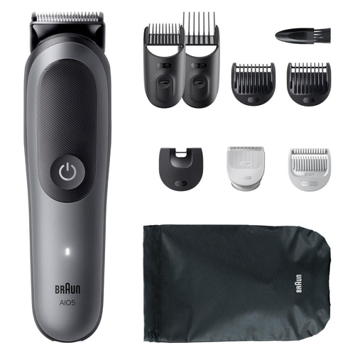 All-in-One Trimmer-Set 5, 9-in-1 Multigroom, Barttrimmer, Haarschneider, AIO5545, Grau
