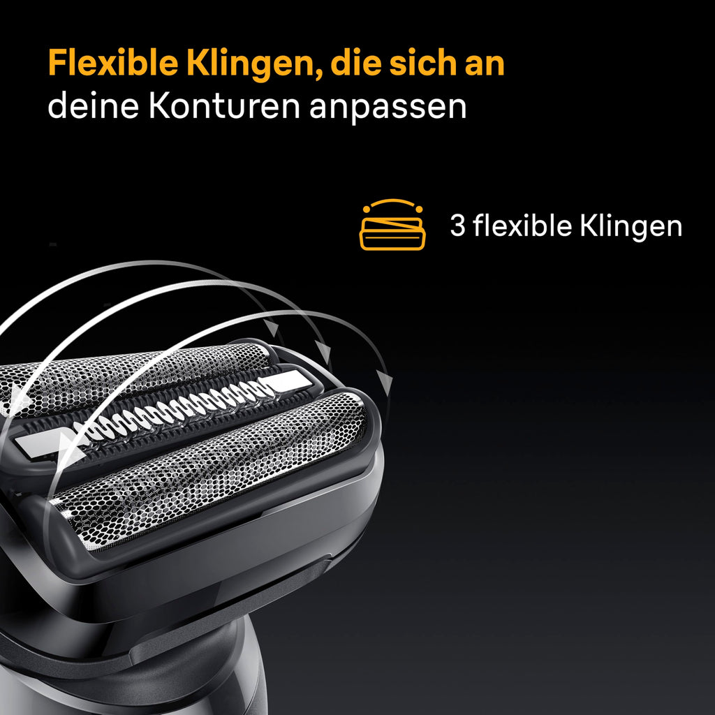 Series 5 Rasierer Herren Elektrisch, Elektrorasierer Herren mit 50 Min. Akku, 52-N1000si, Schwarz