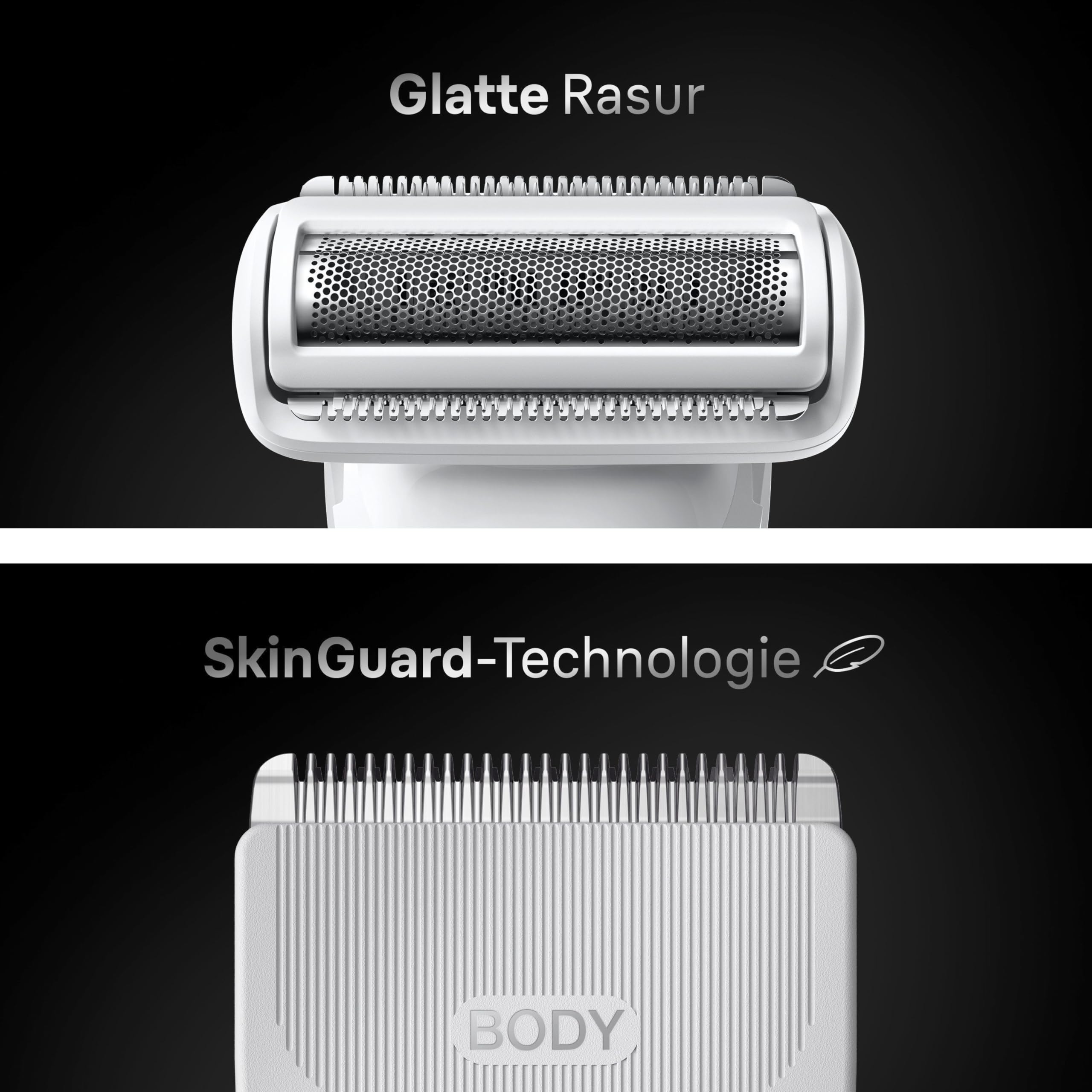 Bodygroomer Series 7, Elektrischer Körperrasierer Herren mit 8 Zubehörteile, BG7555, Grau