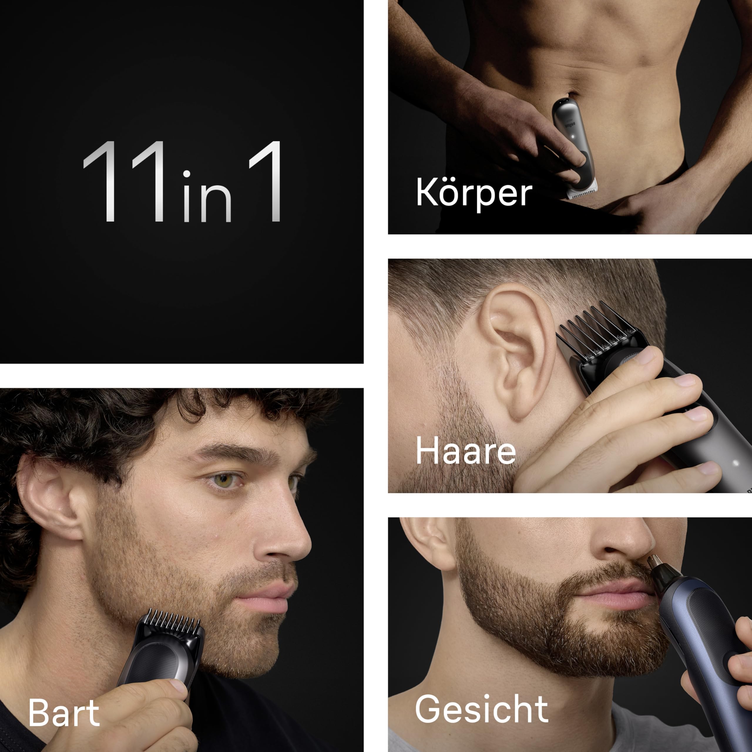 All-in-One Trimmer-Set 7, 11-in-1 Multigroom, Barttrimmer, Nasenhaartrimmer, AIO7540, Blau