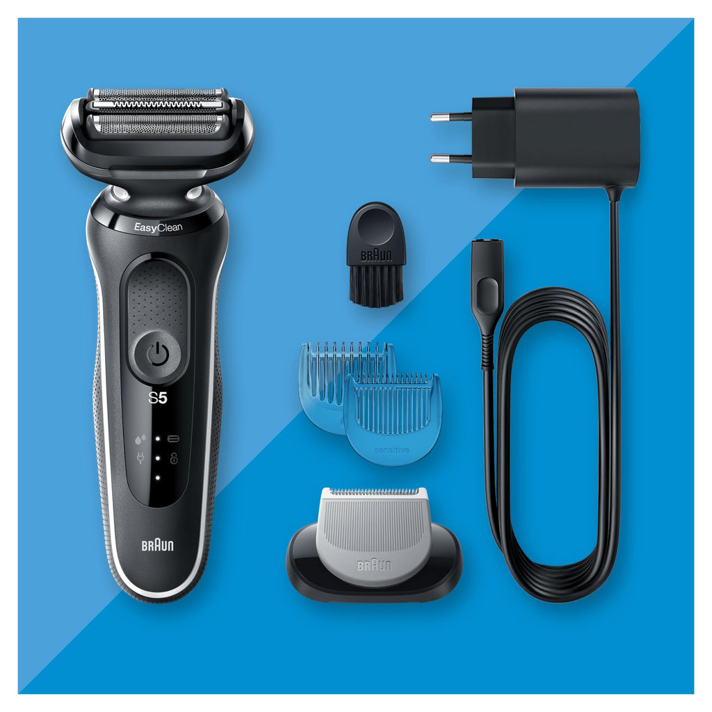 Serie 5 51-W1600s Elektrorasierer für Herren mit EasyClick Body Groomer-Aufsatz, Weiß