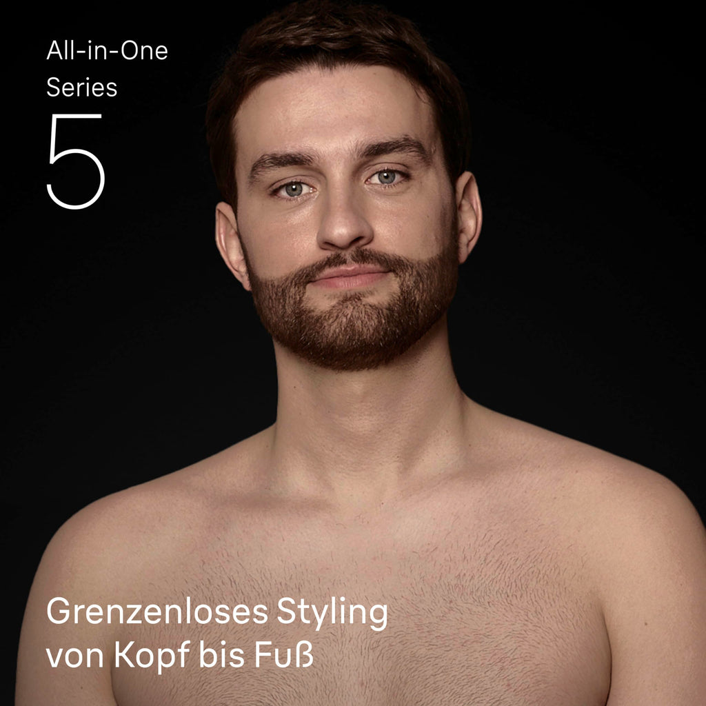 All-in-One Trimmer-Set 5, 9-in-1 Multigroom, Barttrimmer, Haarschneidemaschine für Gesicht, AIO5540, Schwarz