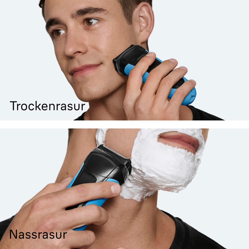 Series 3 Elektrorasierer Herren, Rasierapparat mit 3 Flexiblen Klingen, 310s, Blau