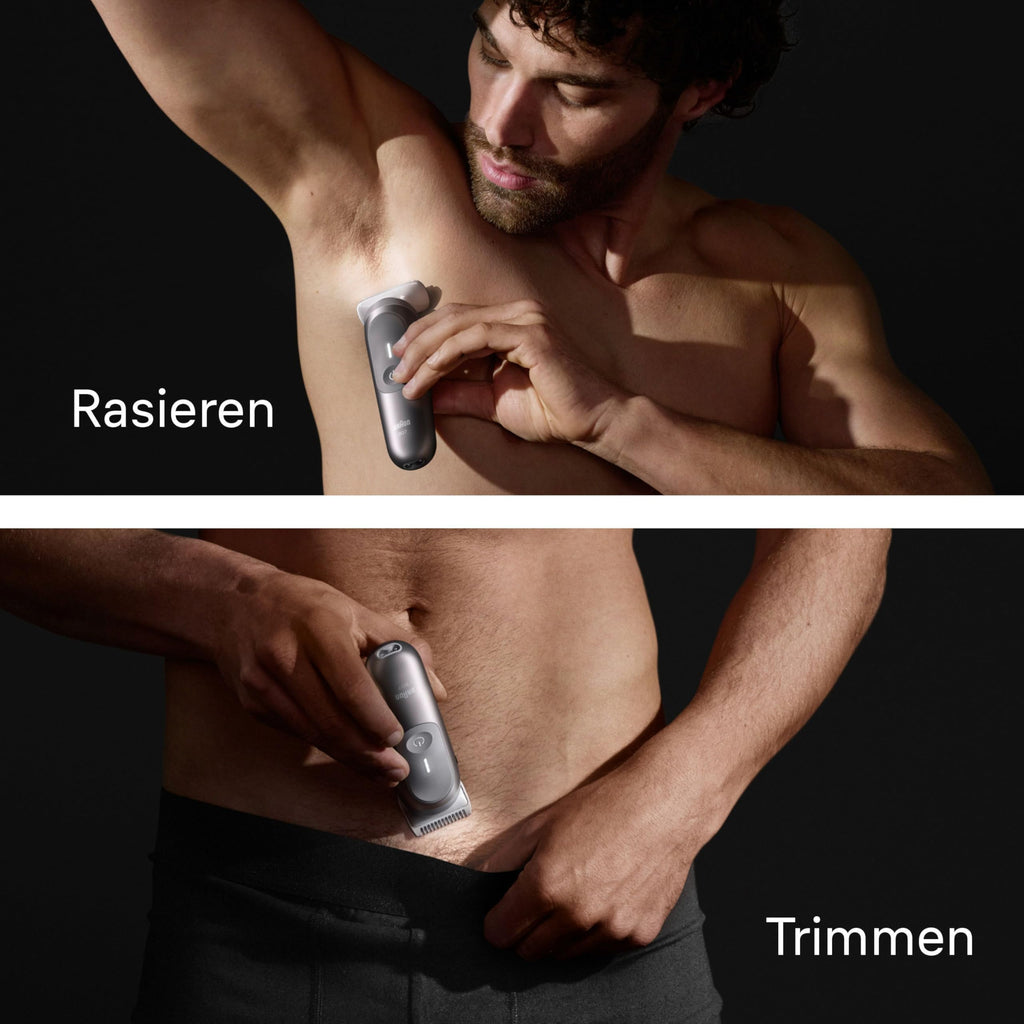 Bodygroomer Series 7, Elektrischer Körperrasierer Herren mit 8 Zubehörteile, BG7555, Grau