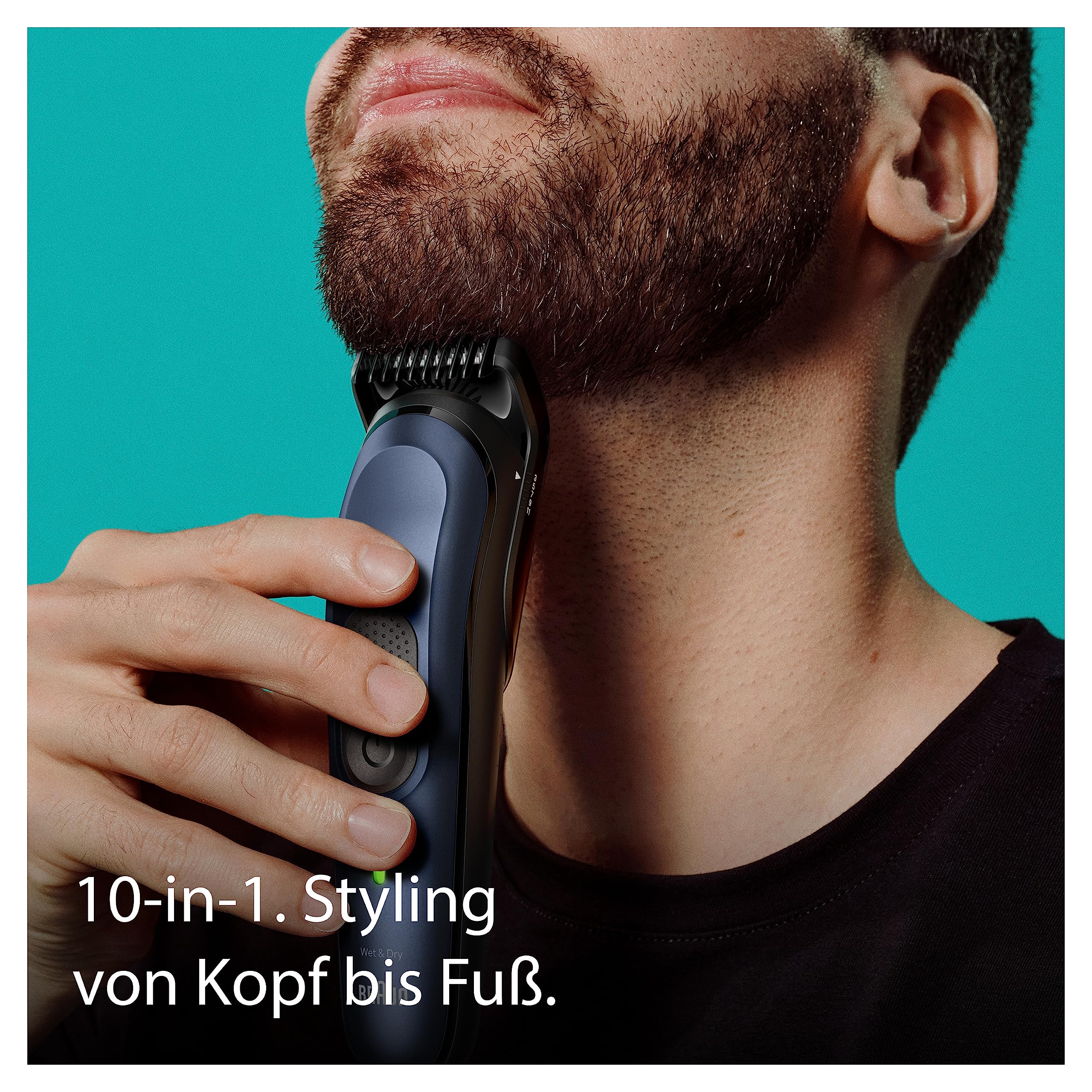 All-In-One Trimmer-Set 7, 10-in-1 Multigroom, Barttrimmer, Nasenhaartrimmer, MGK7410, Blau